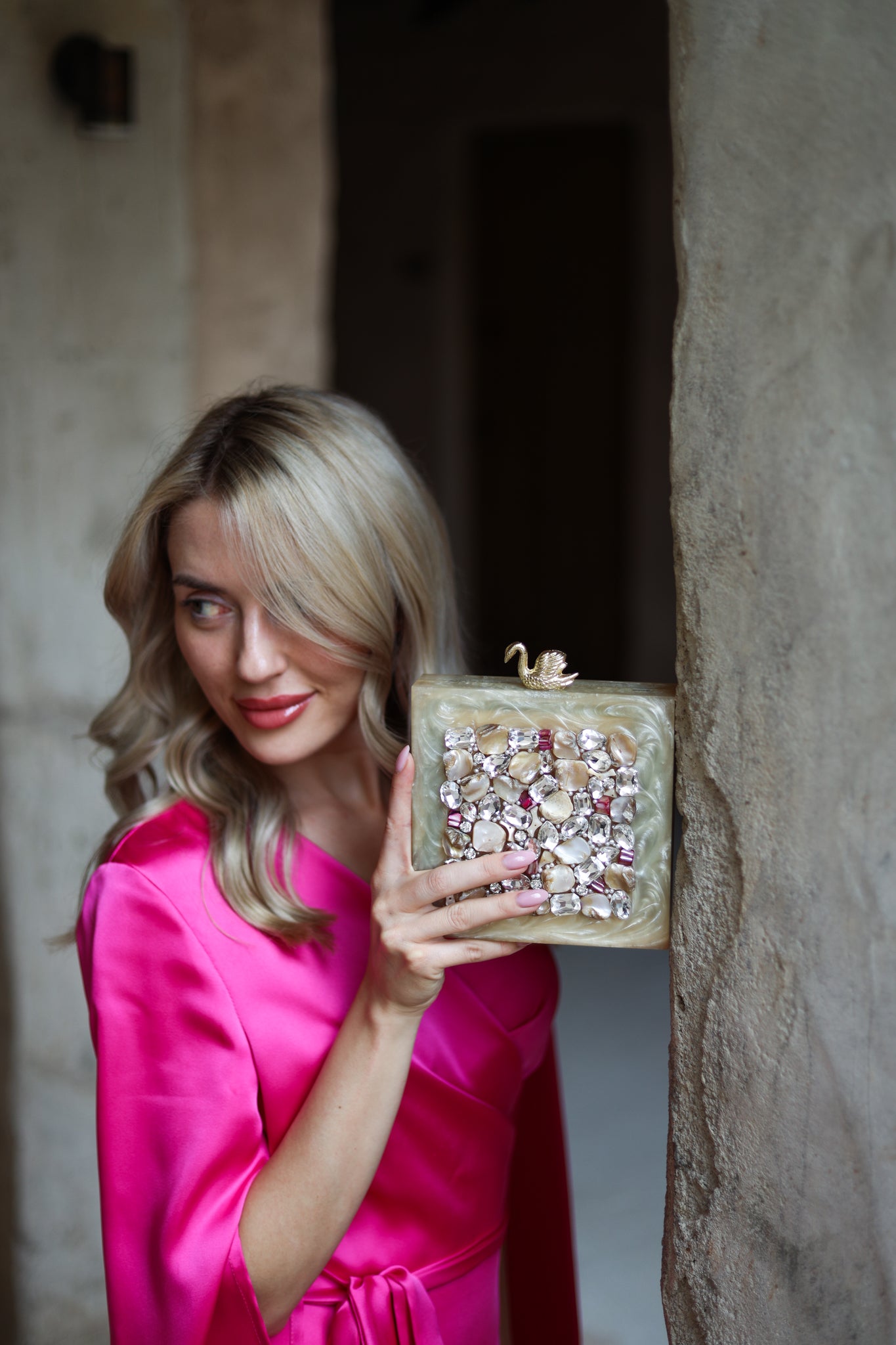 Acrylic Clutch Bag Women&