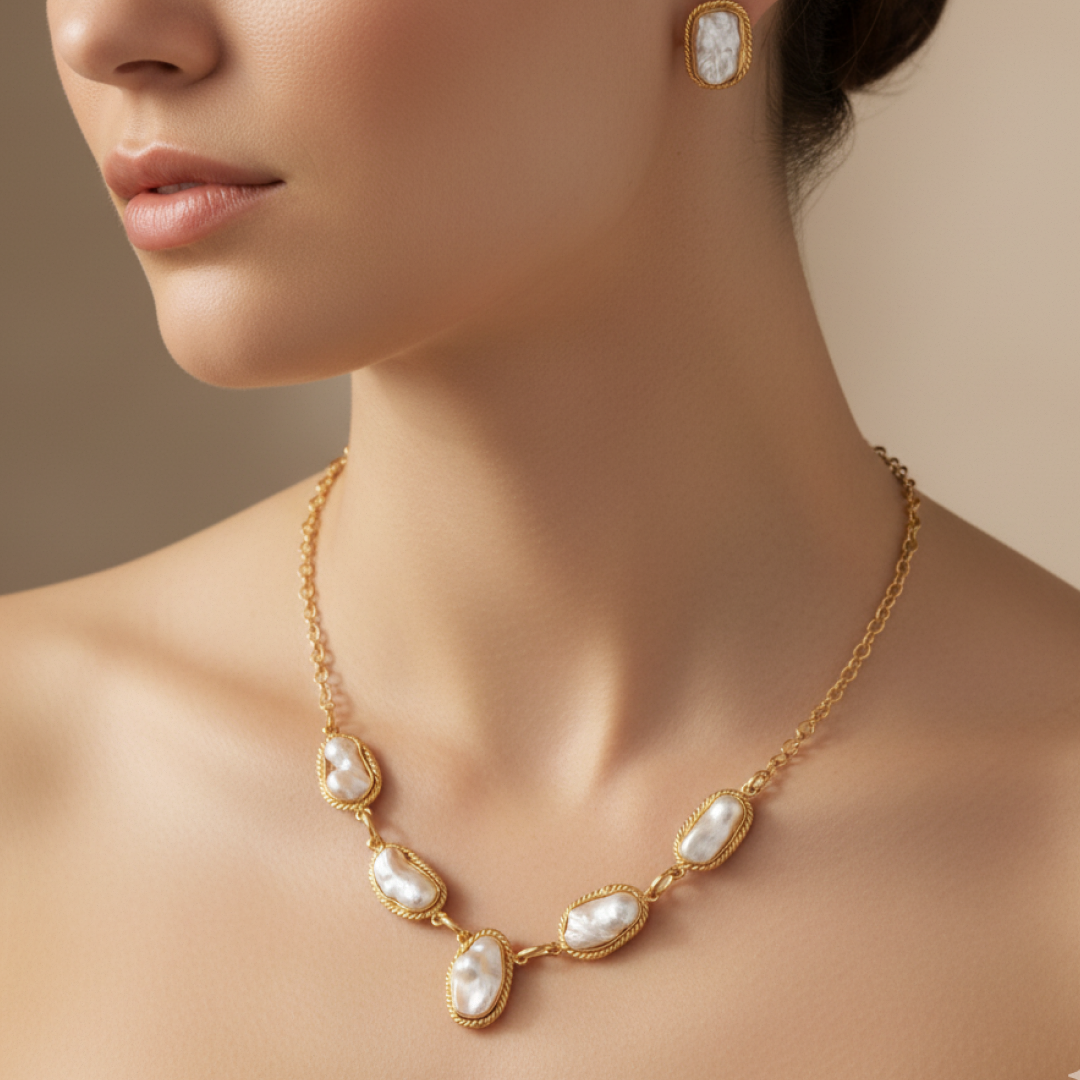 Blissful Glow Necklace and Earrings Set