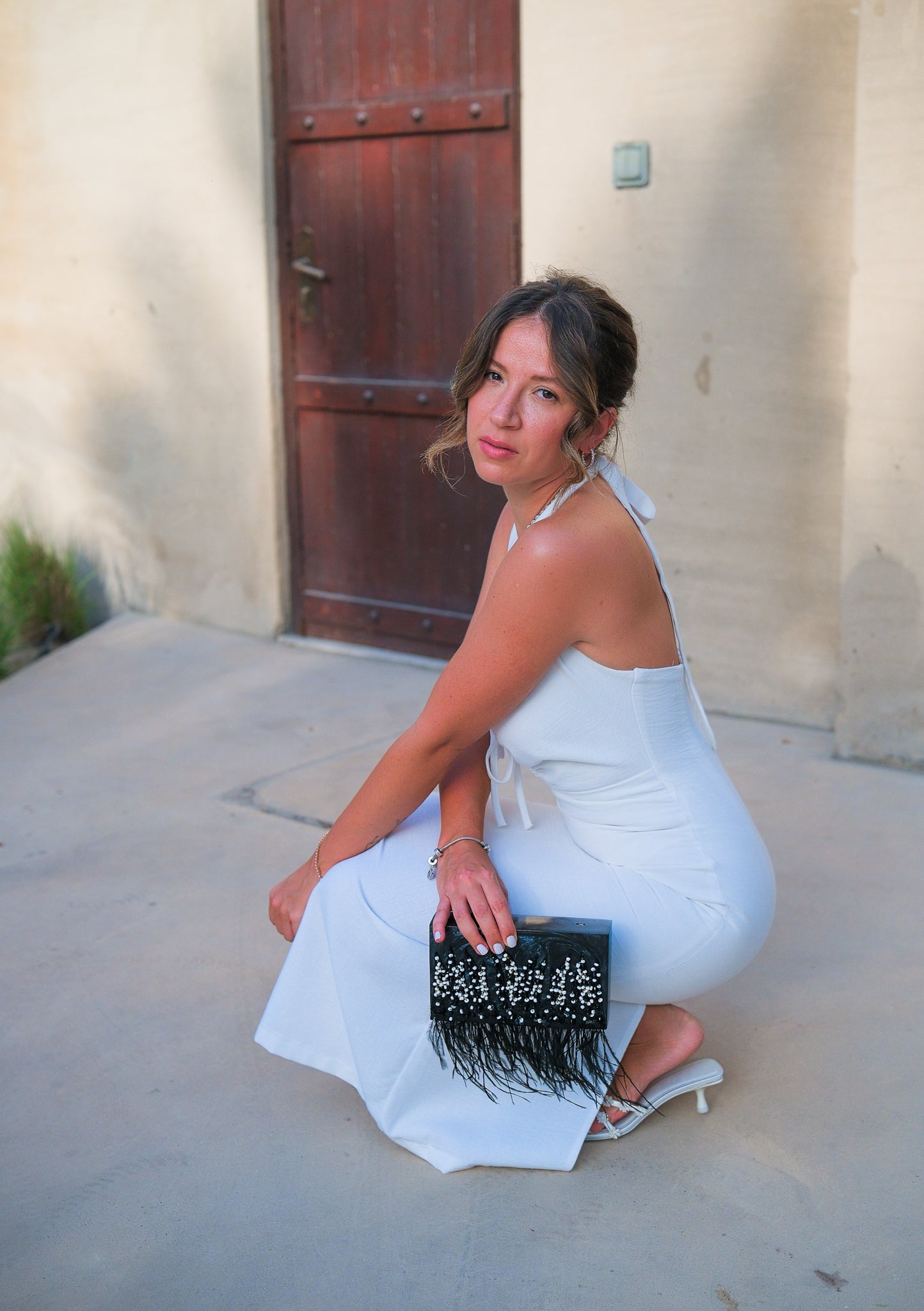 Elegance In The Dark Feather Bag