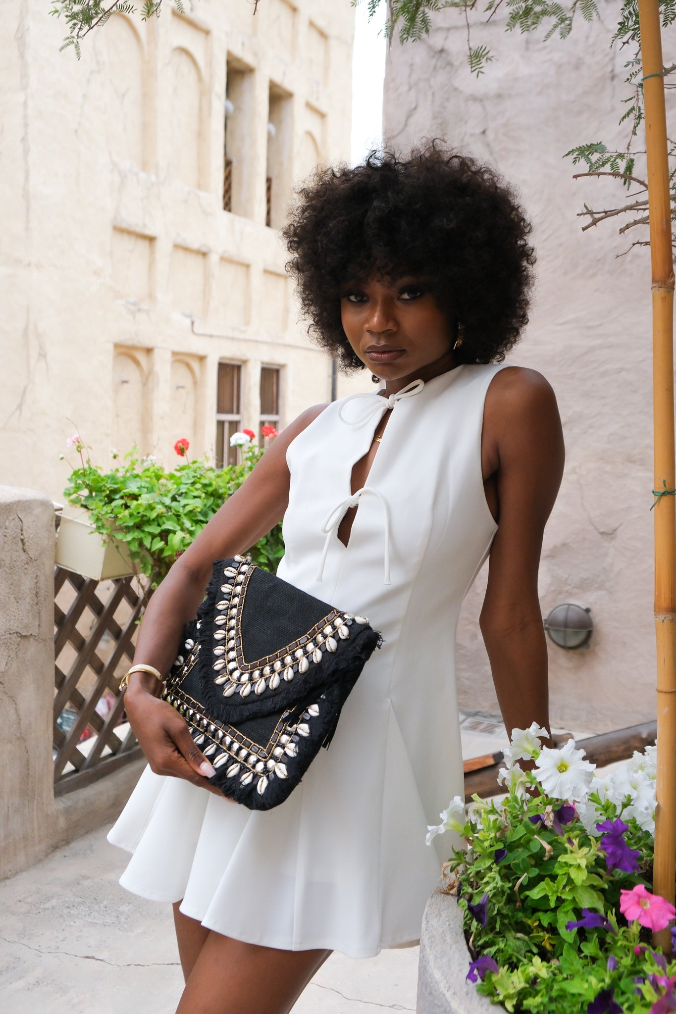 Golden Hour Escape Embroidered Bag