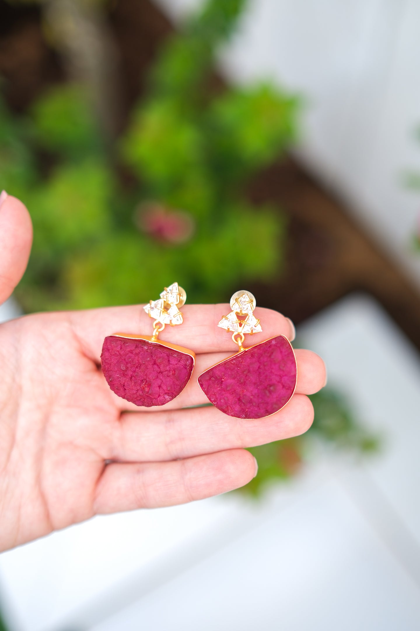 Heartfelt Harmony Druzy Stone Earrings