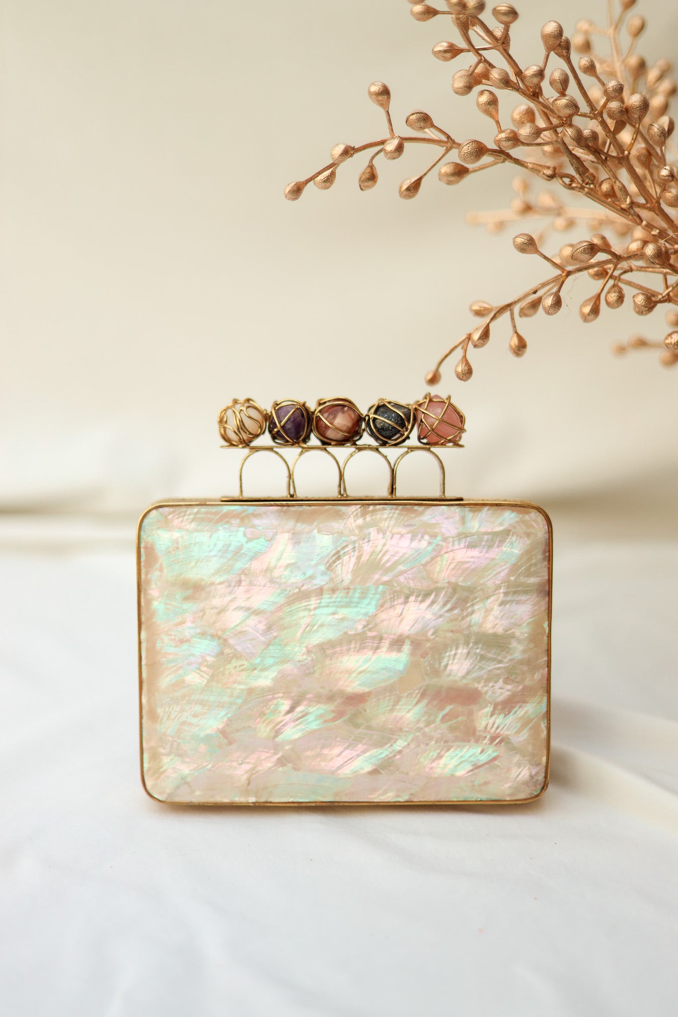 Designer Clutch Bag, Mother of Pearl Clutch, Selomenika