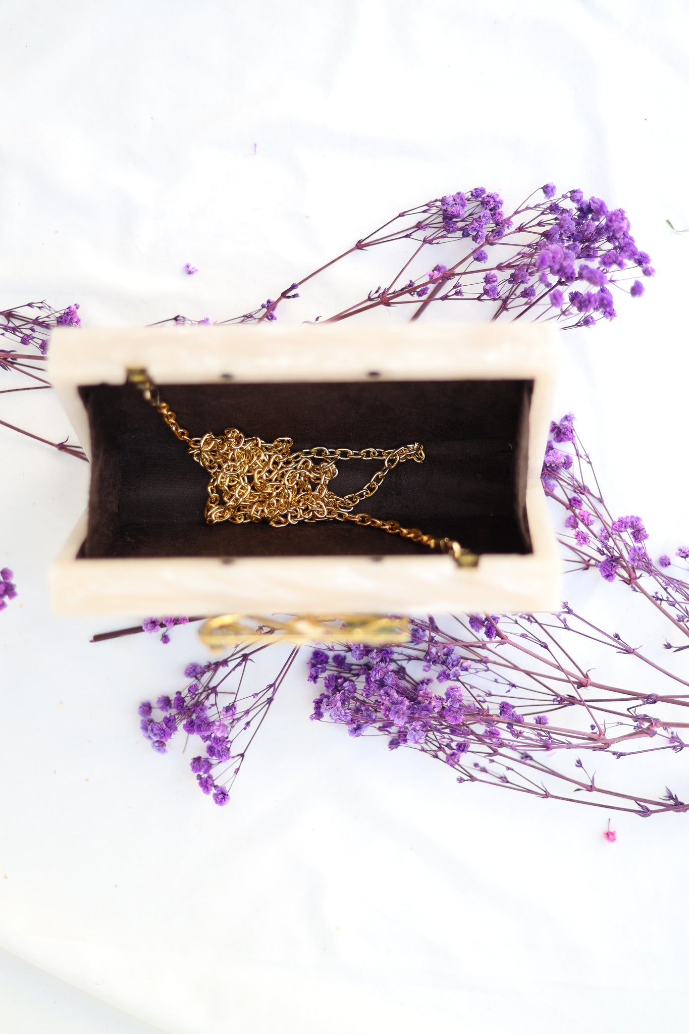 Marble Effect Clutch Bag, Over the Moon Resin Clutch, Selomenika