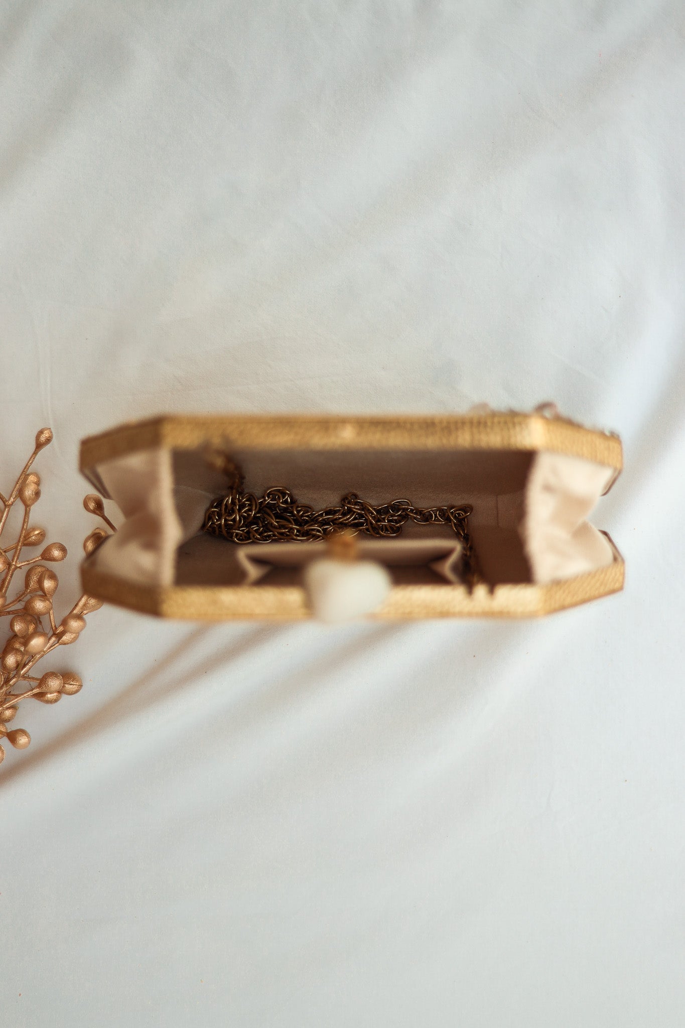 Golden Clutch Purse, Wish me Luck Brass Clutch, Selomenika