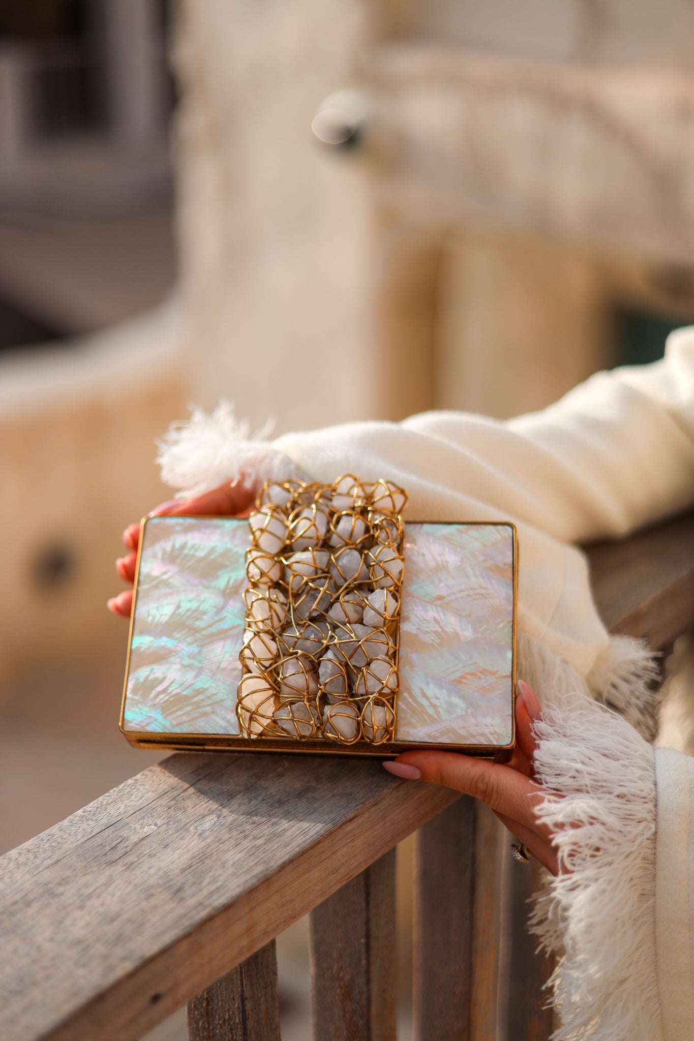 Lost Forever Brass Clutch