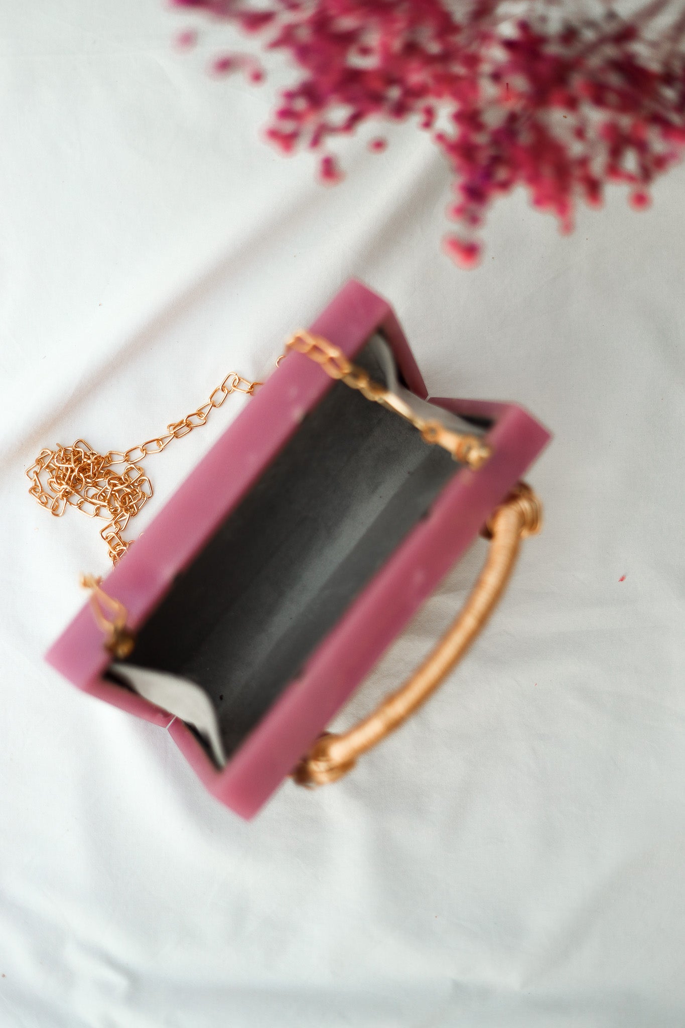 Luxury Evening Bags, Purple Passion Resin Bag, Selomenika