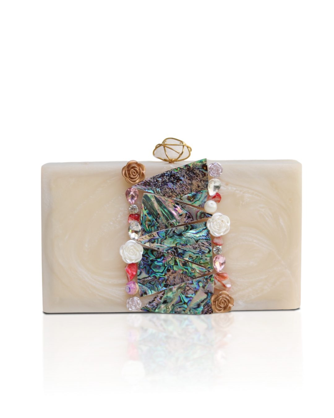 Marble Clutch Bag, Talc Marble Look Resin Clutch, Selomenika