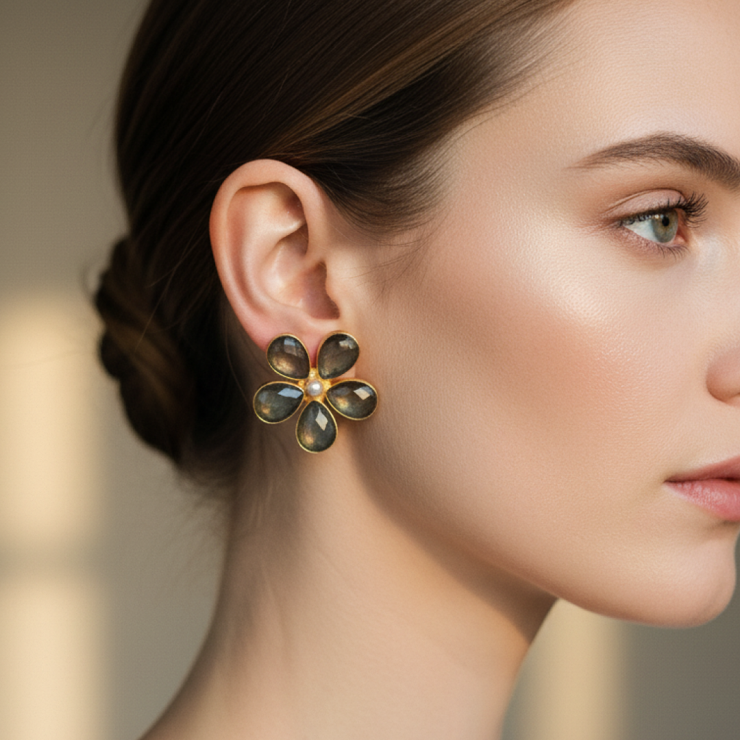 Timeless Love Labradorite Stone Earrings