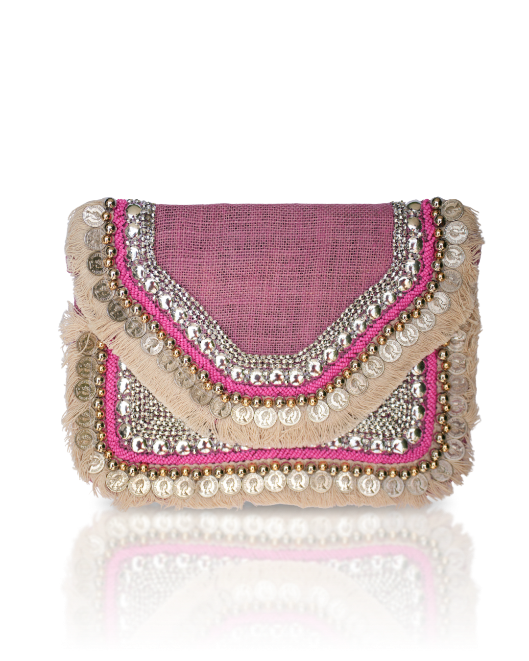 حقيبة يد بوهيمية رومانسية متوهجة