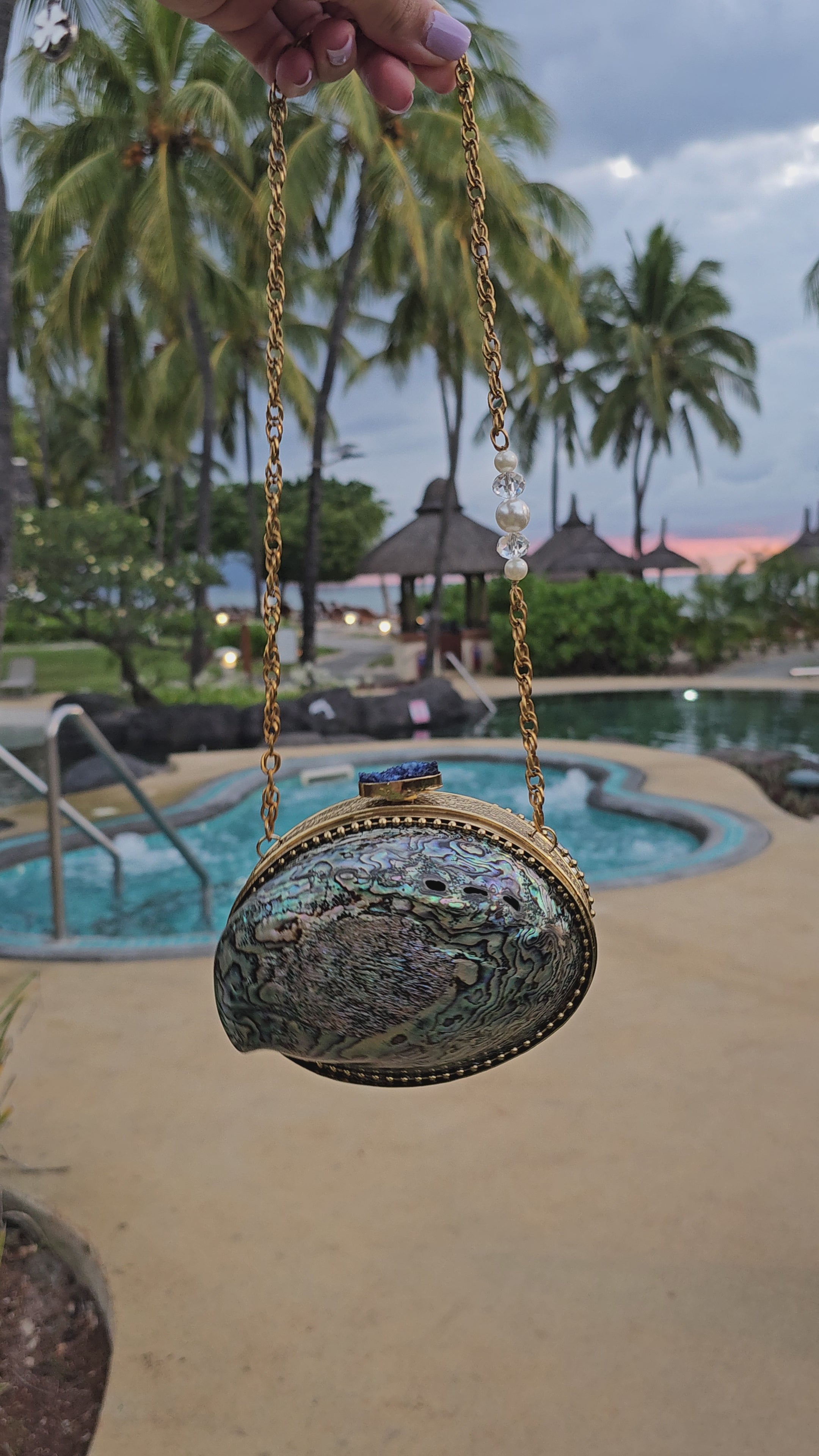 In Favor of Love Abalone Shell Clutch