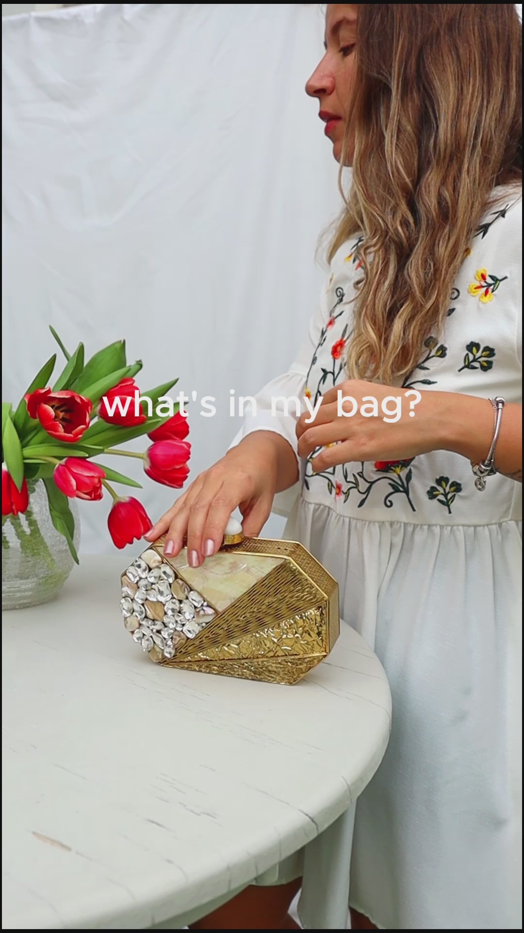 Golden Clutch Purse, Wish me Luck Brass Clutch, Selomenika