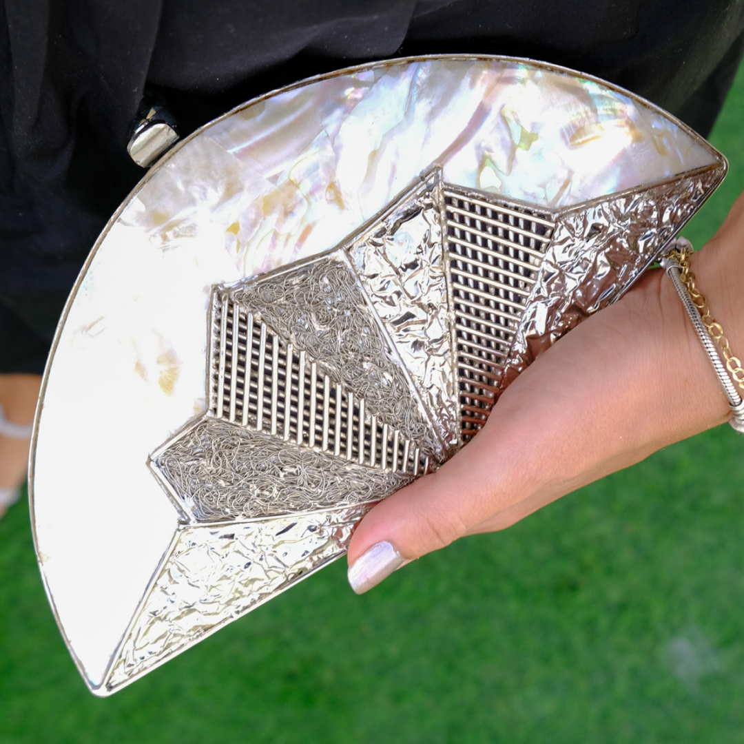 Party Clutch Purse, Oceans of Love Brass Clutch, Selomenika