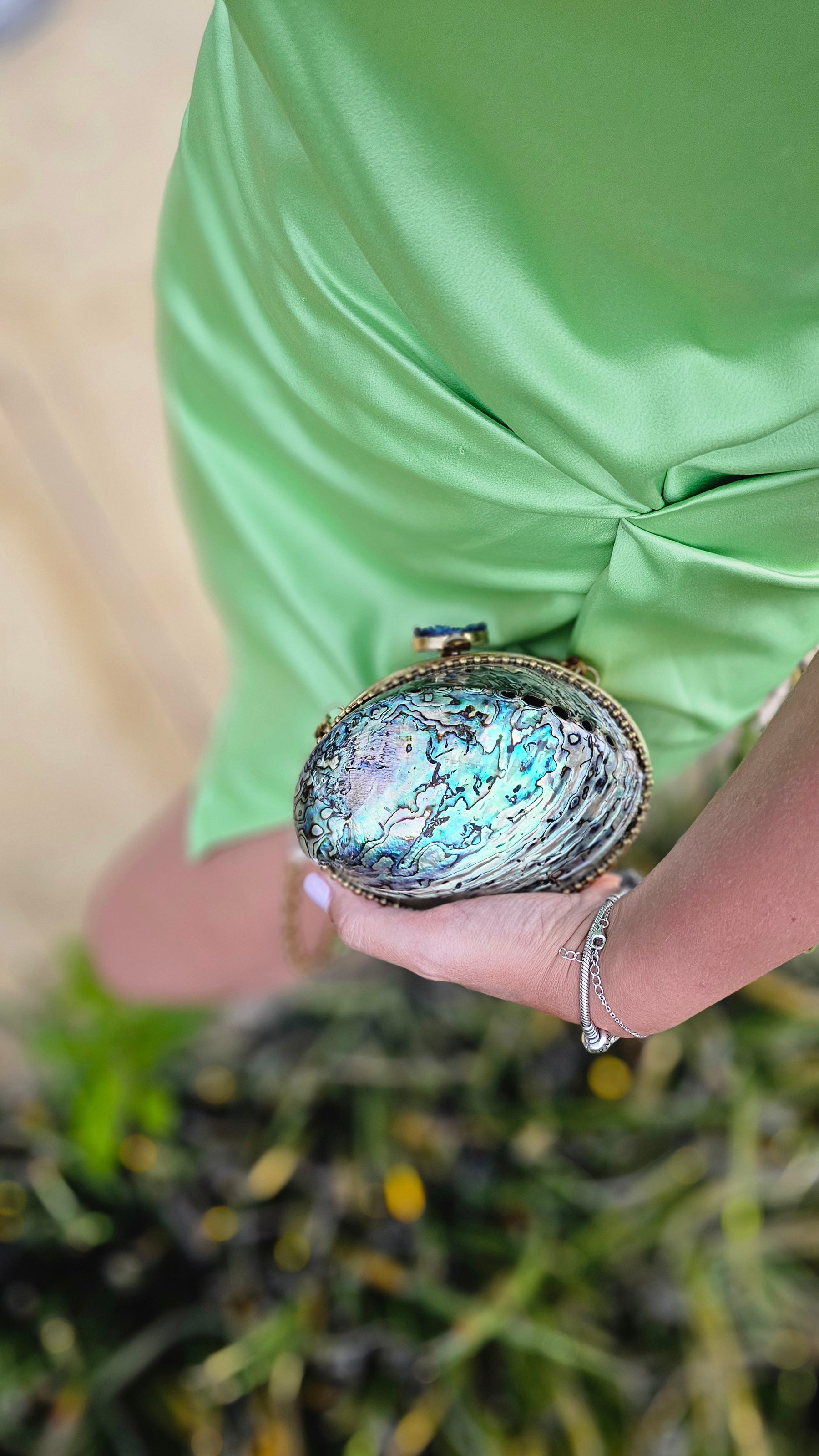 In Favor of Love Abalone Shell Clutch
