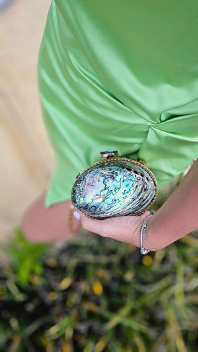 In Favor of Love Abalone Shell Clutch