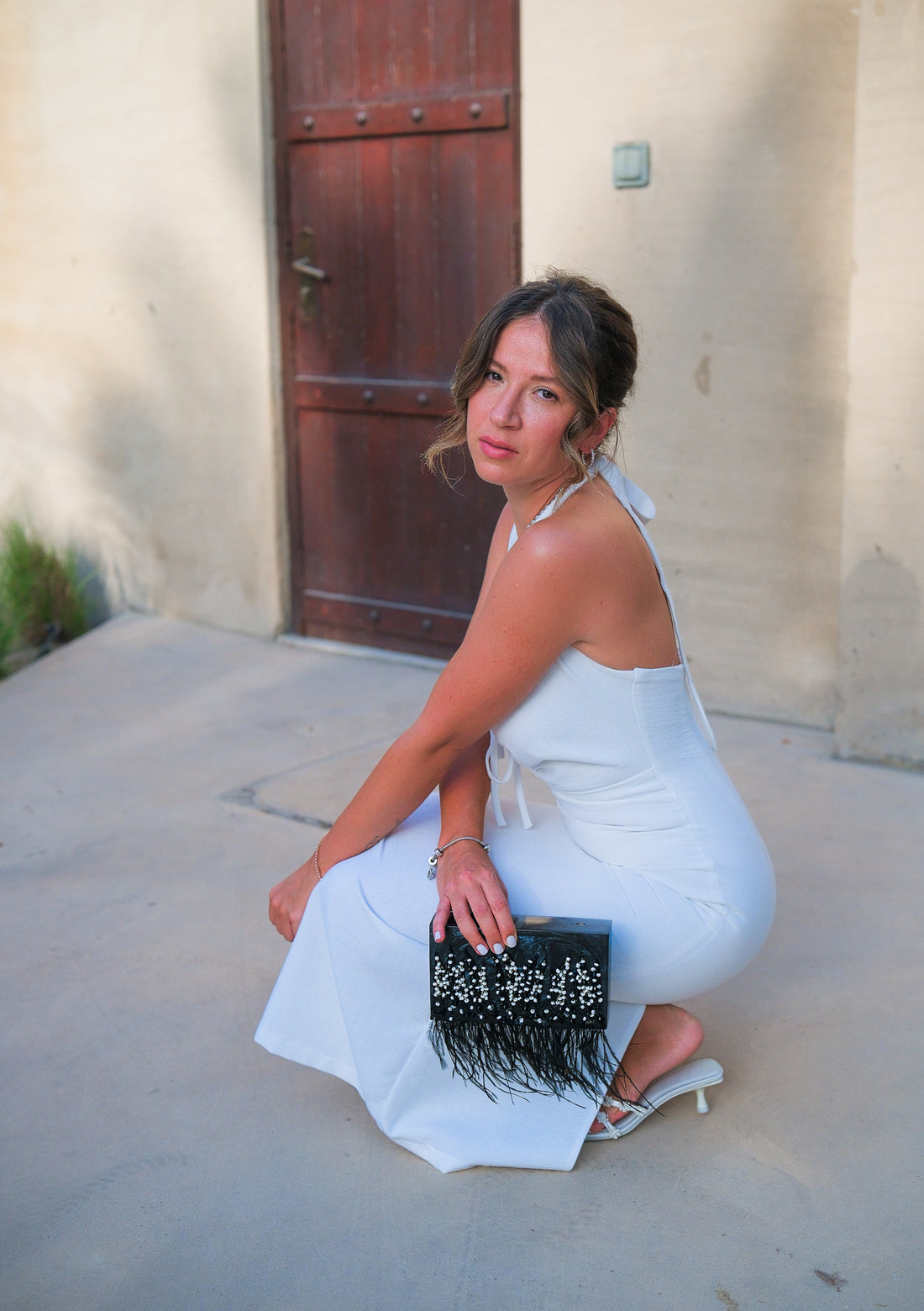 Elegance In The Dark Feather Bag