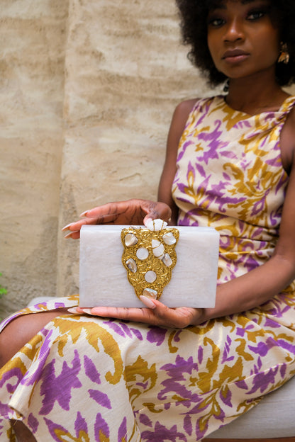 Captivate with Charm Clutch (Cream)