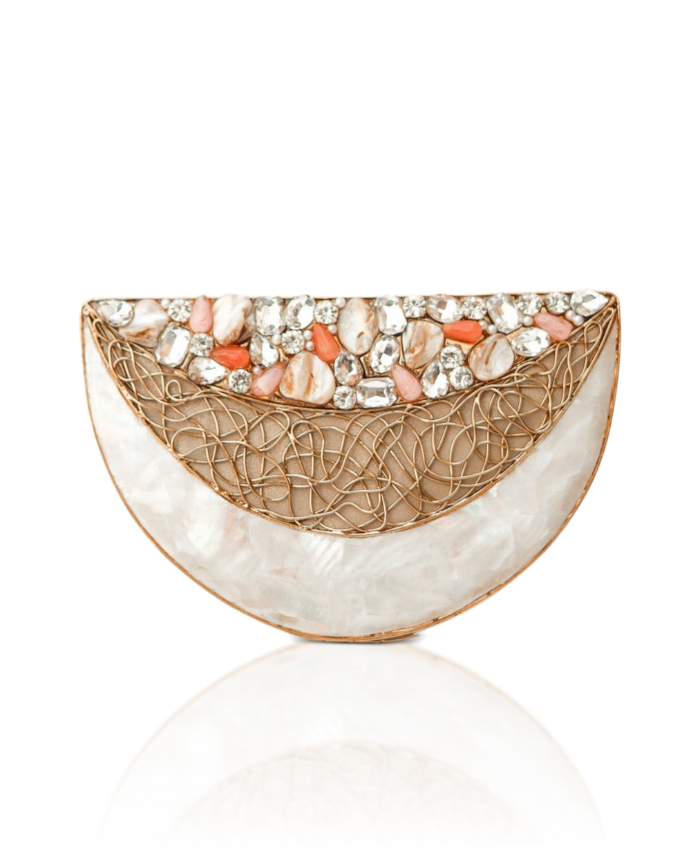 Heartbeat Rhythm Brass Clutch