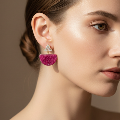 Heartfelt Harmony Druzy Stone Earrings