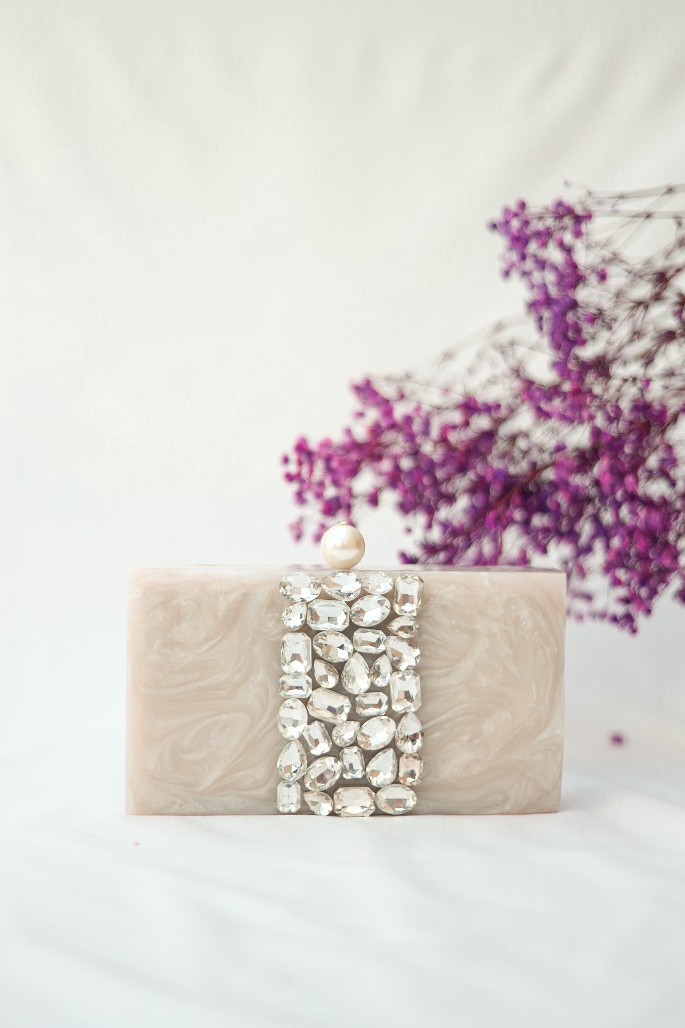 Resin Clutch Bag, Under The Sky Resin bag (white), Selomenika