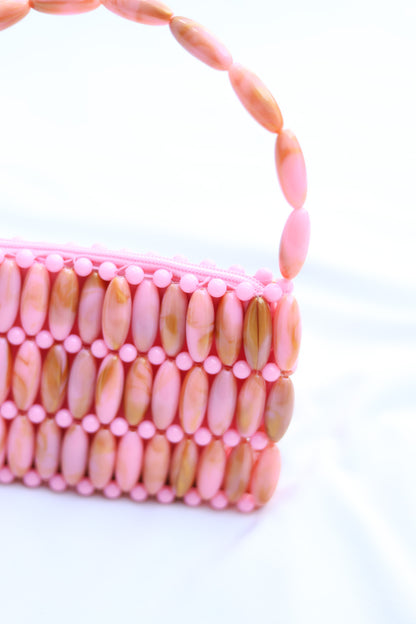 Too Chic Pink Beaded Bag