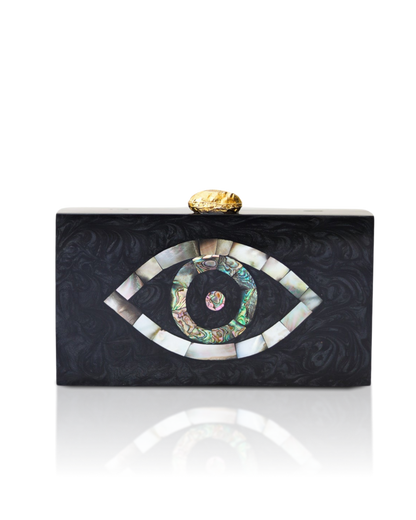 The World In Your Eye Black Resin Bag