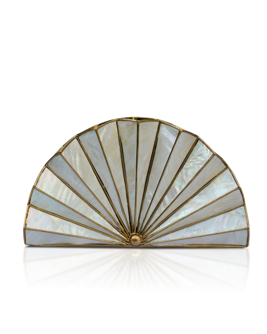 A Story to Carry Mother of Pearl Clutch (White)