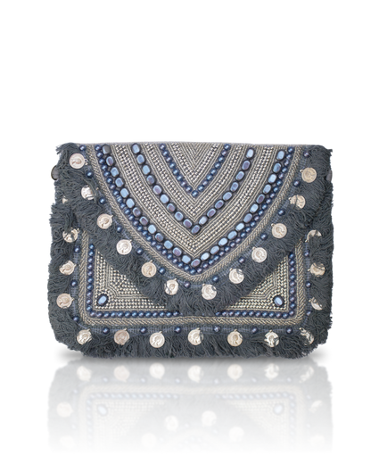 Grey Spark Bohemian Clutch