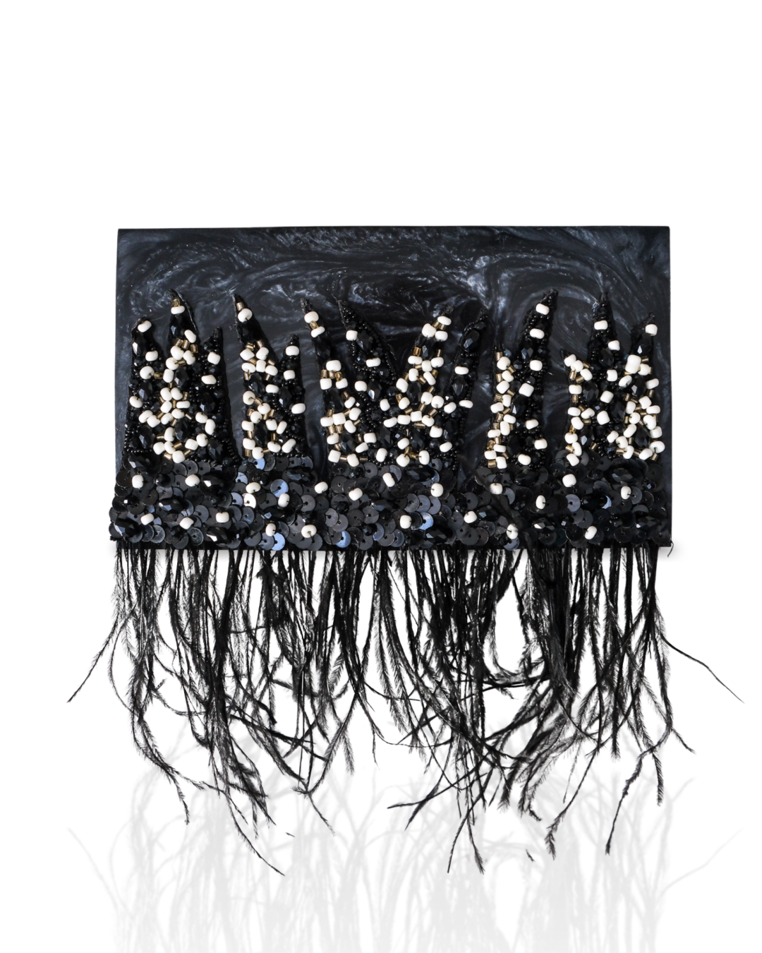 Elegance In The Dark Feather Bag