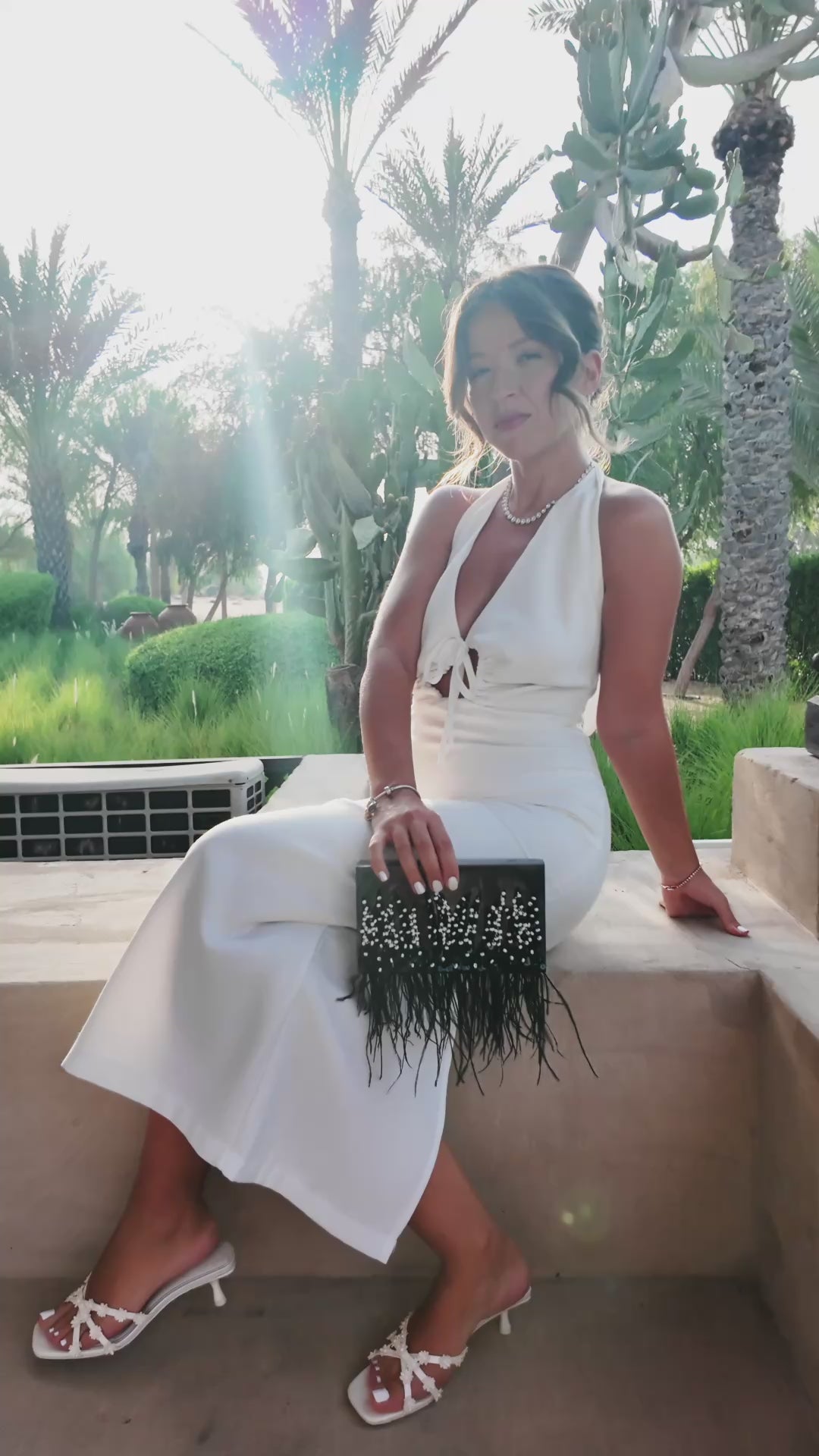 Elegance In The Dark Feather Bag