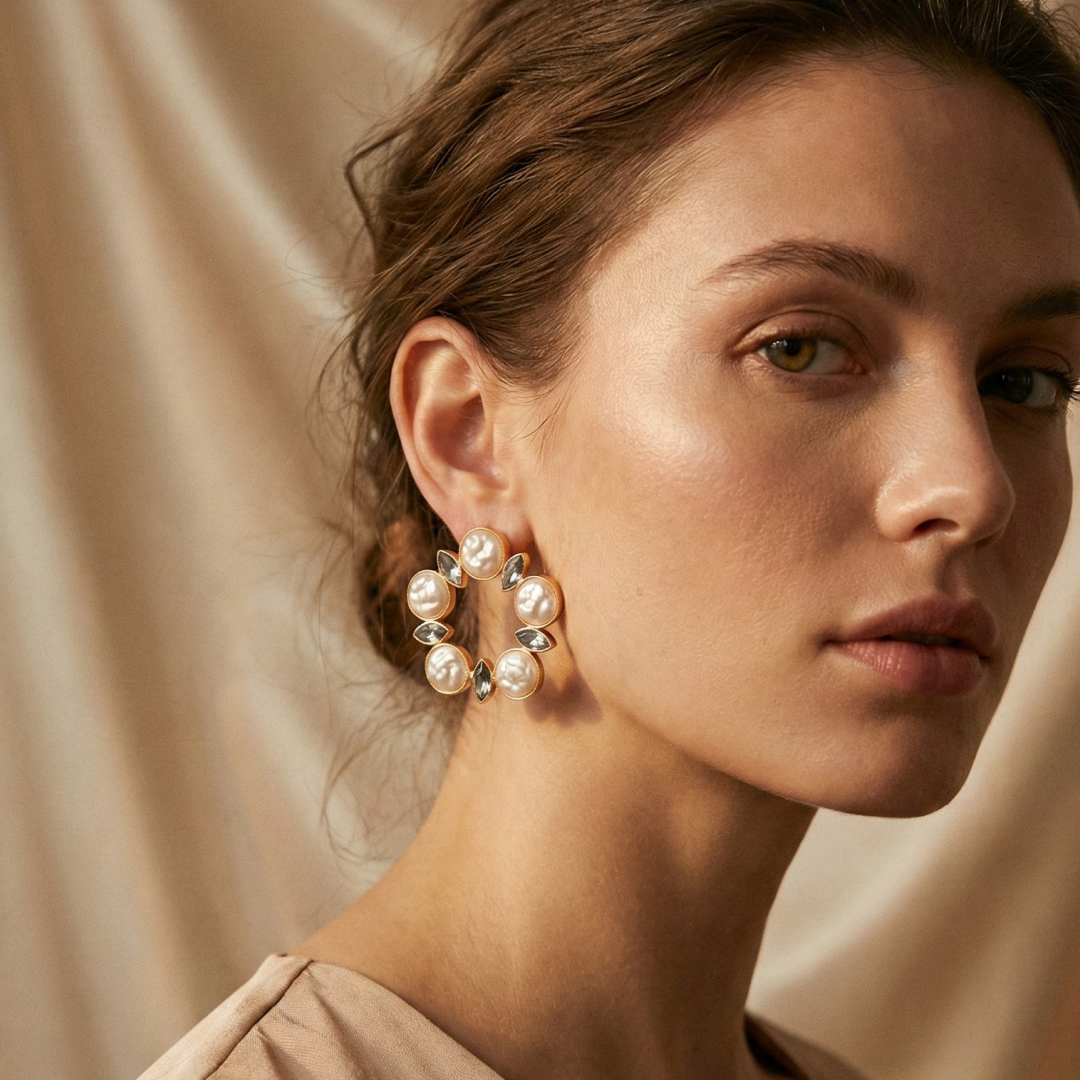 كنوز المحيطات حلق اللؤلؤ