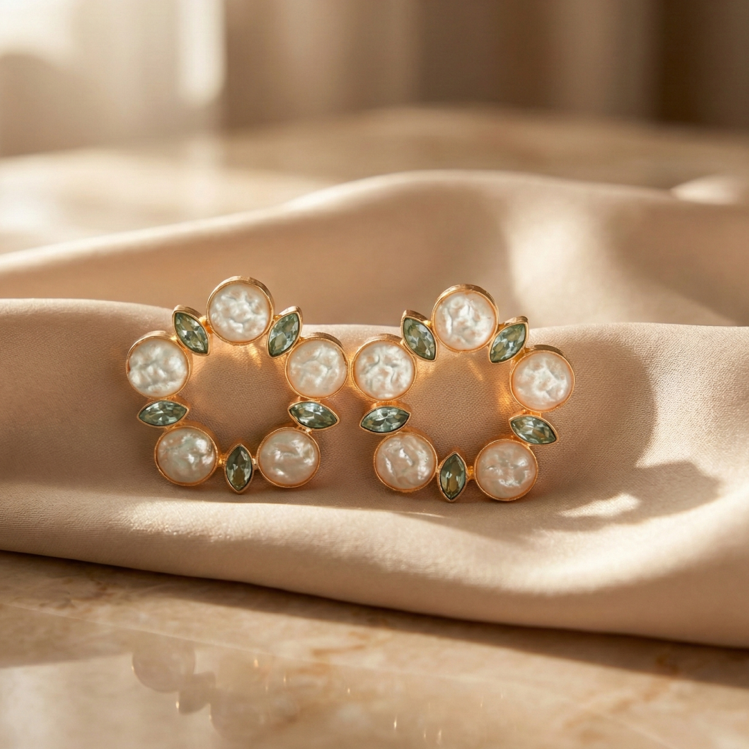 كنوز المحيطات حلق اللؤلؤ